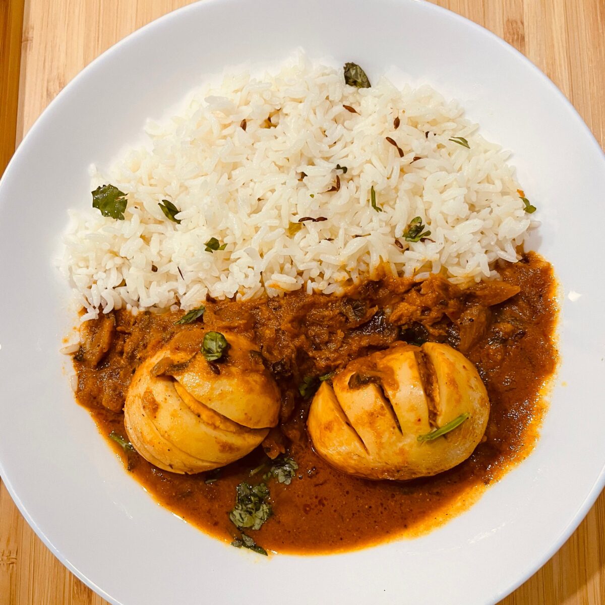 Egg Thali Rice, Dal, Egg Curry 2Pcs, Pickle